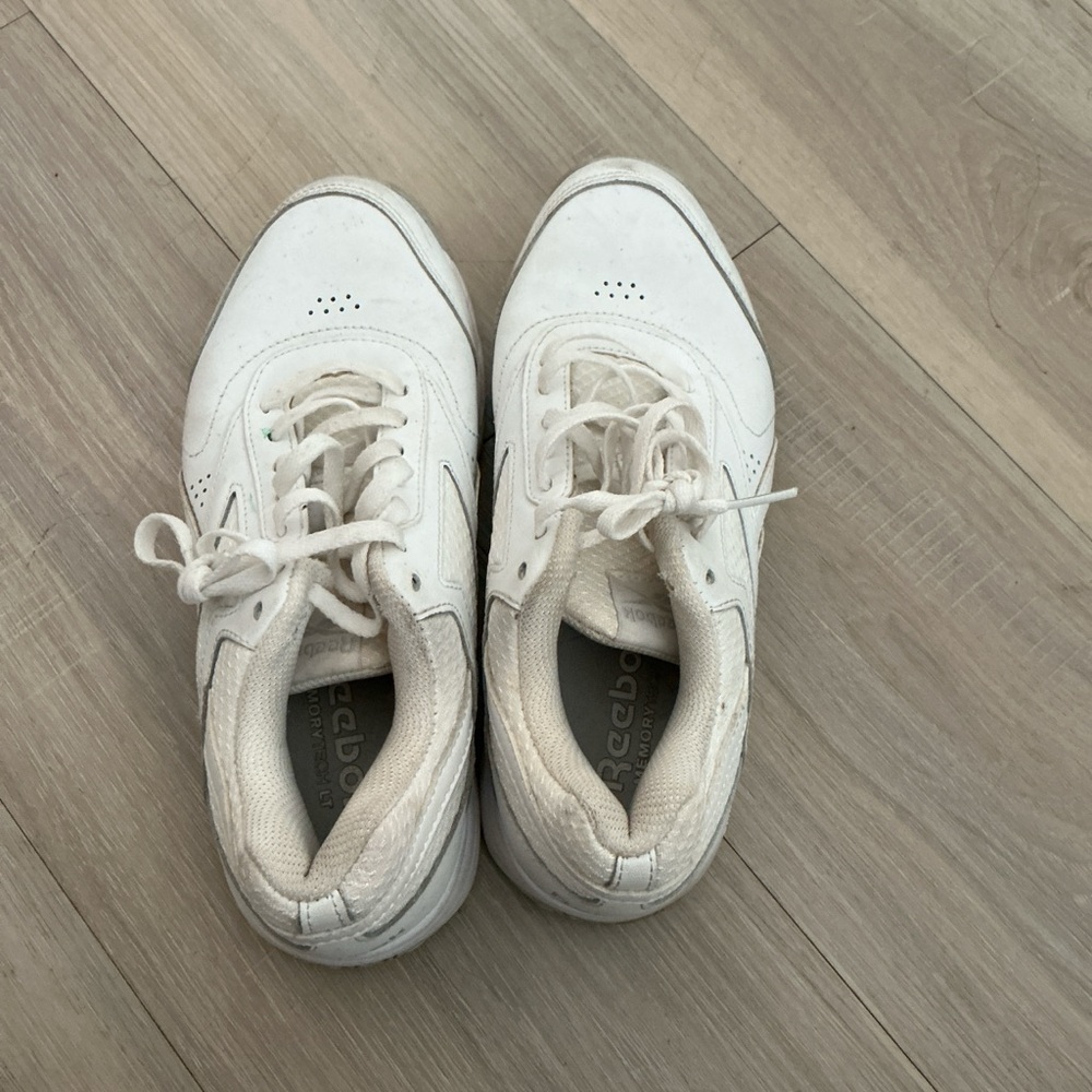 Reebok White Lace-Up Sneakers